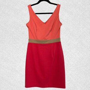 Forever 21 Sleeveless Coral Dress Gold Zipper Size S